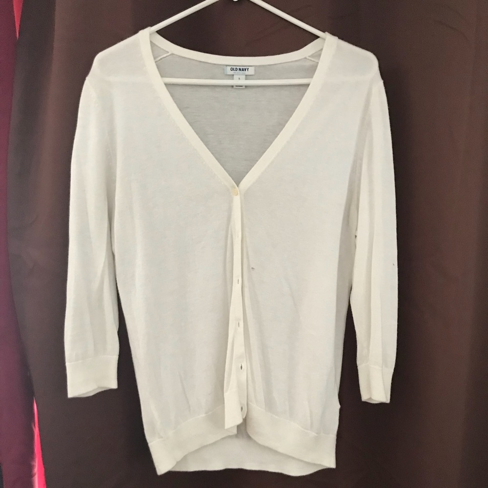 White old navy cardigan